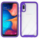 Wholesale Samsung Galaxy A10E, A102 Clear Dual Defense Hybrid Case (Purple)